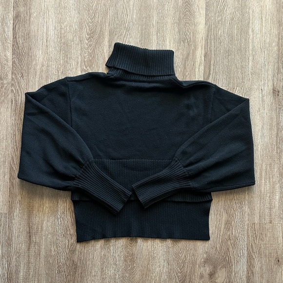 Marissa Webb High Low Turtleneck Sweater Black Size Small - Picture 3 of 4